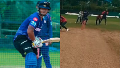 Vaibhav Suryavanshi powerful shot: वैभव सूर्यवंशी के बल्ले से तोप के गोले की तरह निकली गेंद, जान बचाकर भागी वीडियो टीम | Vaibhav Suryavanshi powerful shot the video team ran away to save their lives